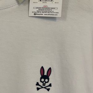 Men white psycho bunny t shirt